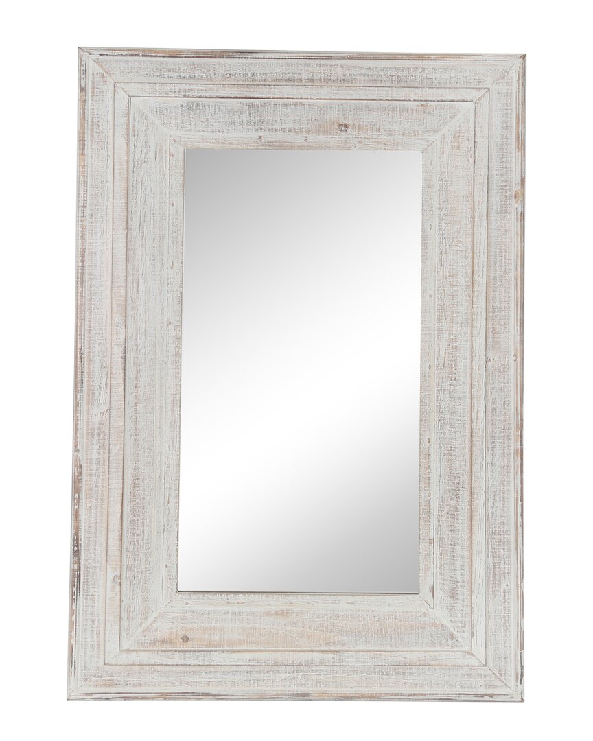 Sagebrook Home Framed Wall Mirror In White