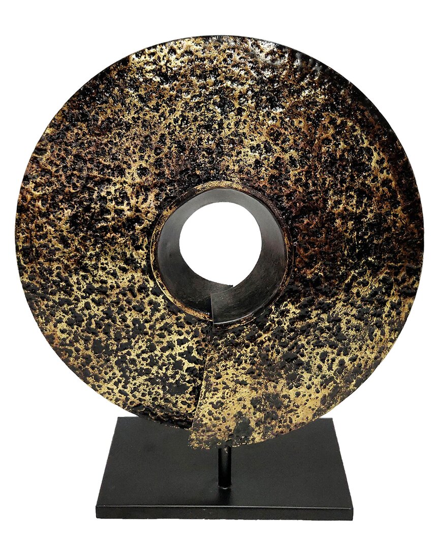 Sagebrook Home Decorative Disc Sculpture In Black