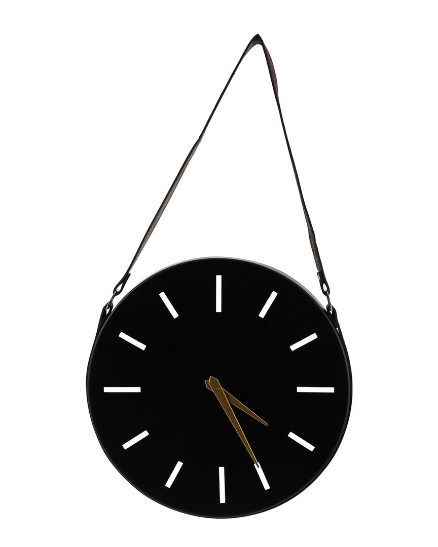 Sagebrook Home Decorative Wall Clock In Black