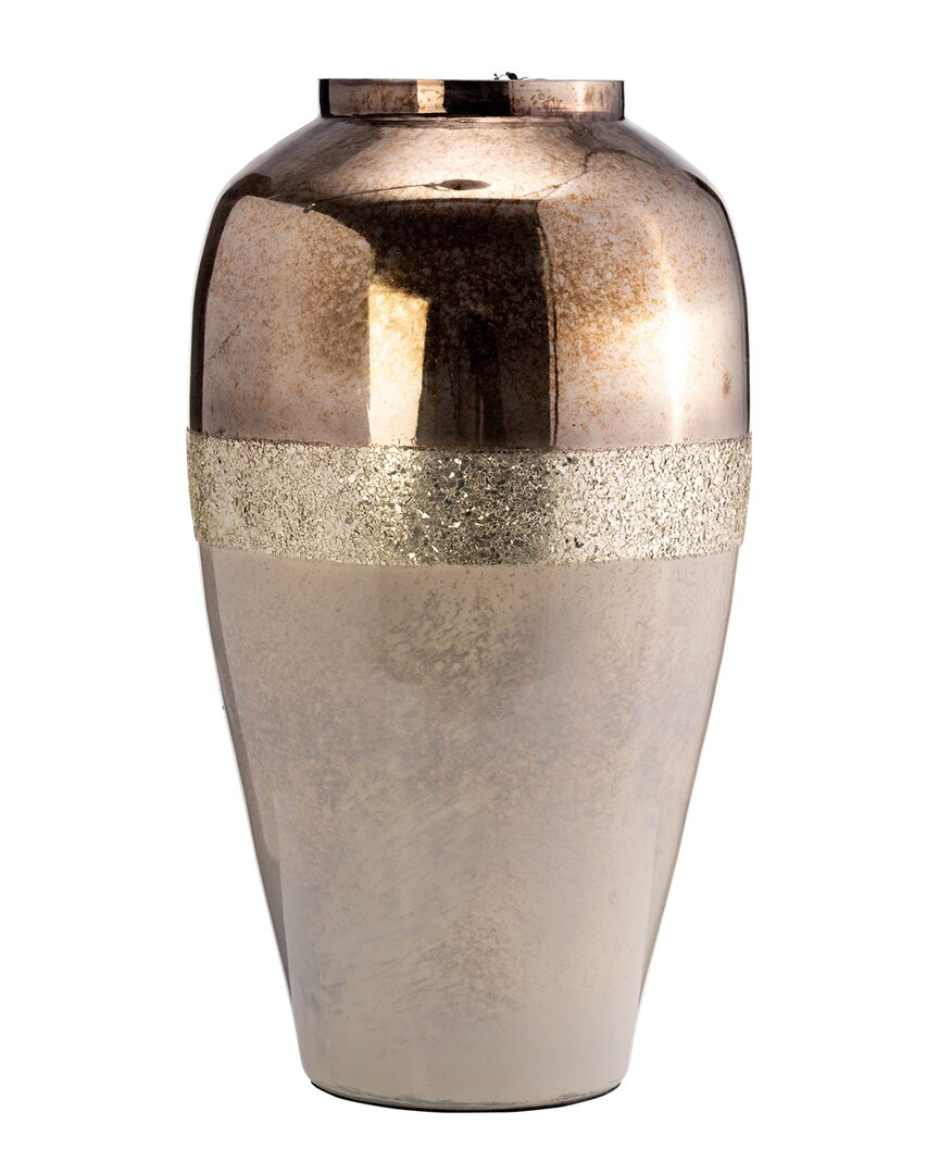Sagebrook Home 20in Decorative Glass Vase In Gold