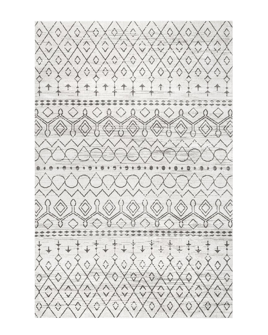 Nuloom Audrey Geometric Washable Rug In Ivory