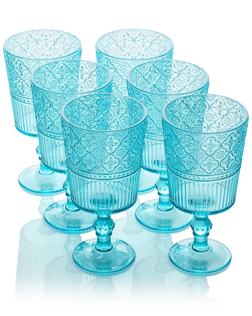 Certified International Set Of 6 Victoria 14oz Acrylic All Purpose Goblets