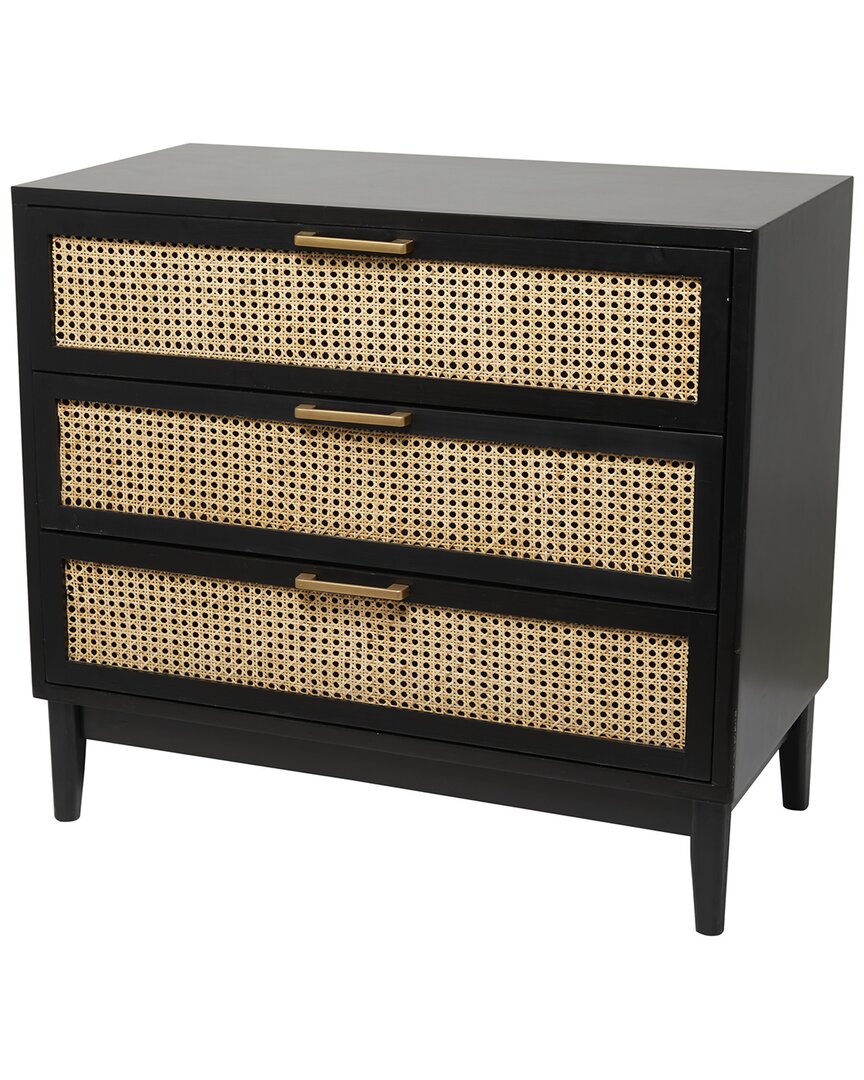 Peyton Lane 3-drawer Cane-front Cabinet