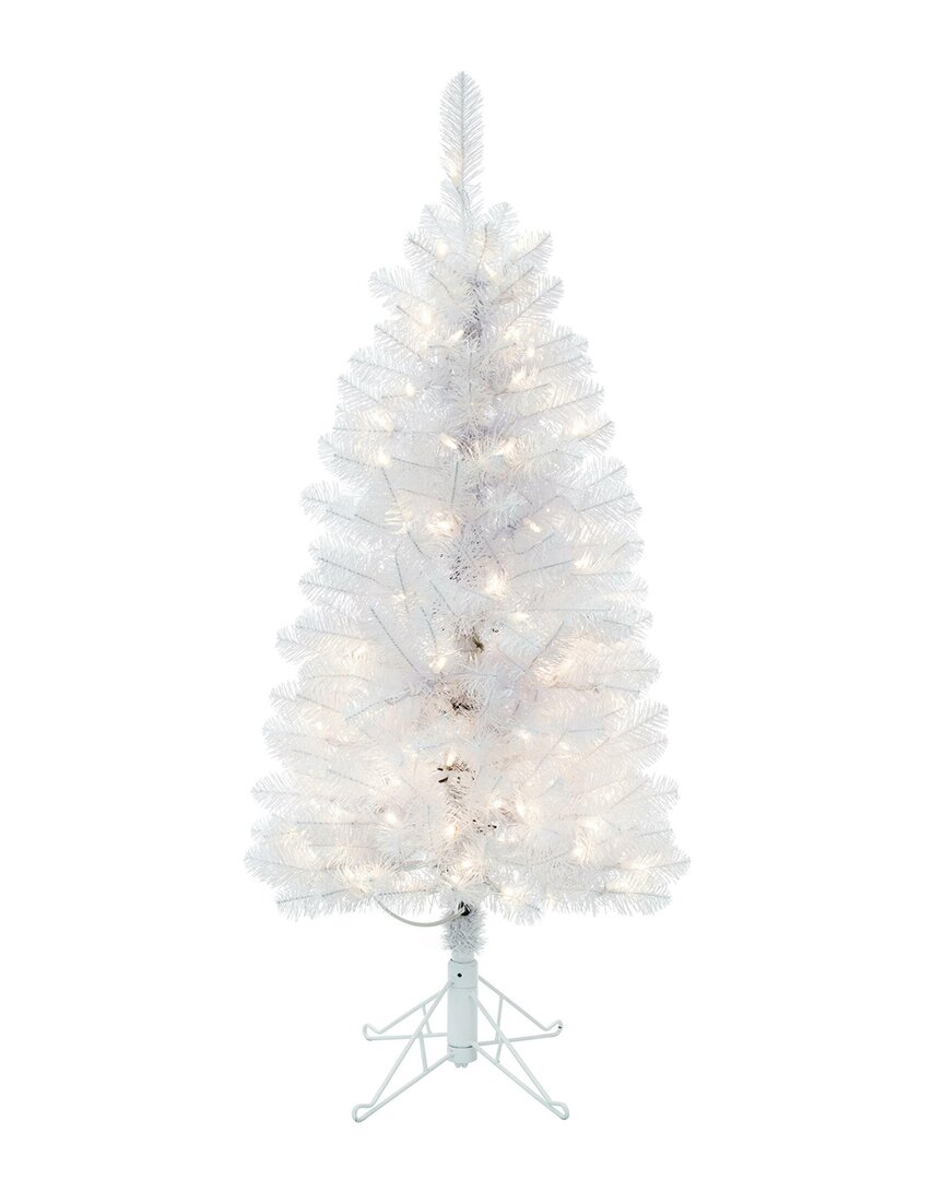 Vickerman 4.5ft White Salem Pencil Pine Artificial Christmas Tree
