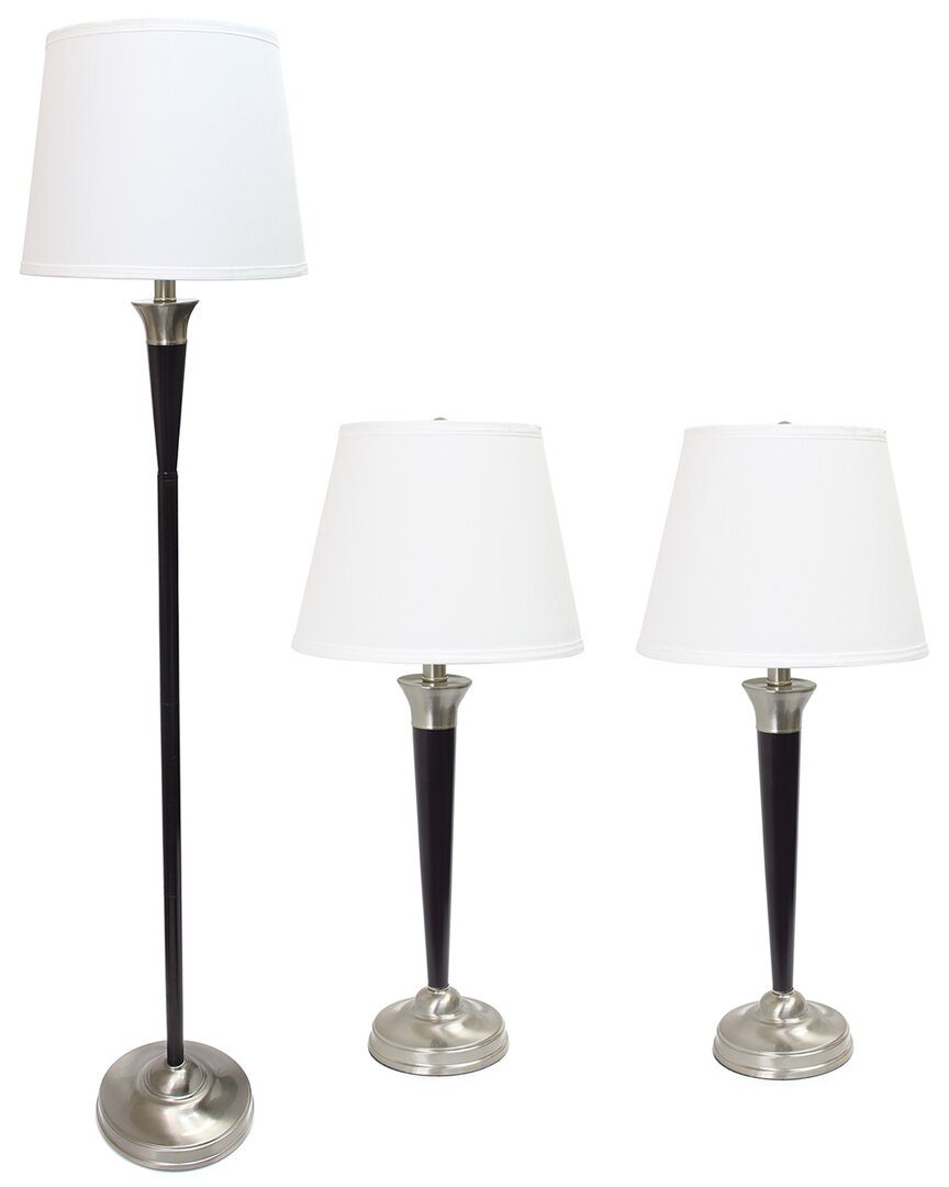 Lalia Home Perennial Modern Sonoma 3 Piece Metal L In Black