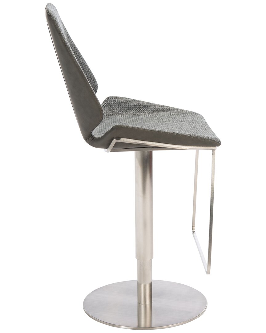 Safavieh Pierro Gas Lift Bar Stool In Grey
