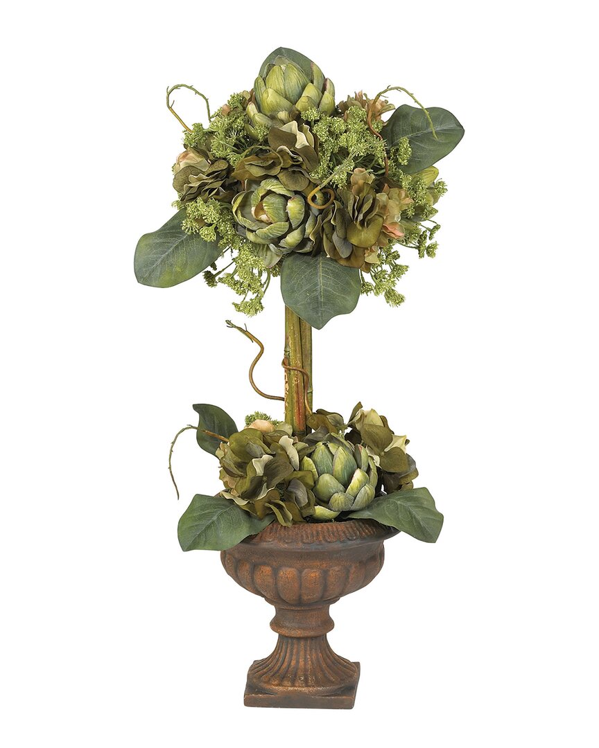 NEARLY NATURAL NEARLY NATURAL ARTICHOKE TOPIARY SILK FLOWER ARRANGEMENT