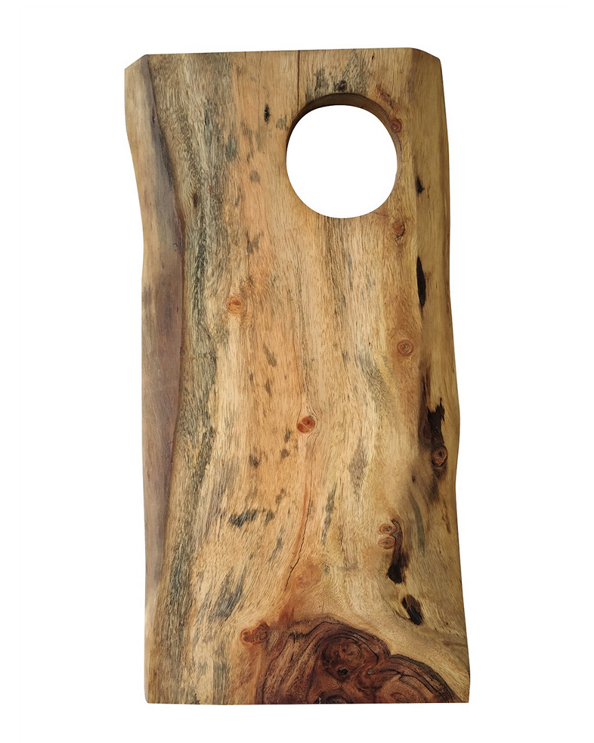 Bidkhome Acacia Wood Live Edge Cutting Board In Beige