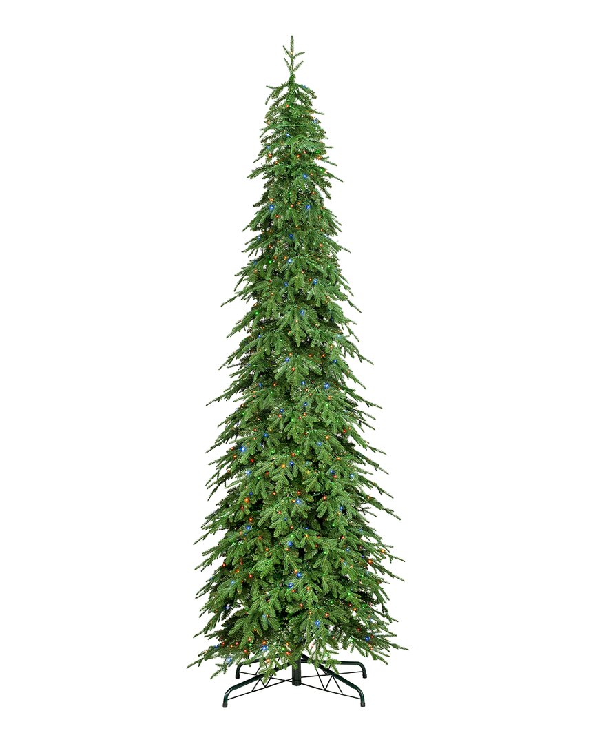 Glitzhome 11ft Pre-lit Pencil Spruce Tree In Green
