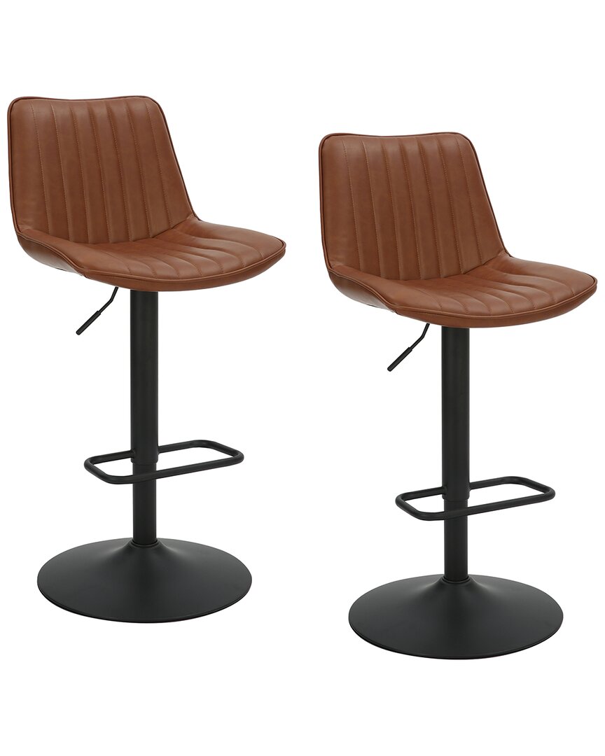 WORLDWIDE HOME FURNISHINGS WORLDWIDE HOME FURNISHINGS SET OF 2 CONTEMPORARY ADJUSTABLE AIR-LIFT STOOL