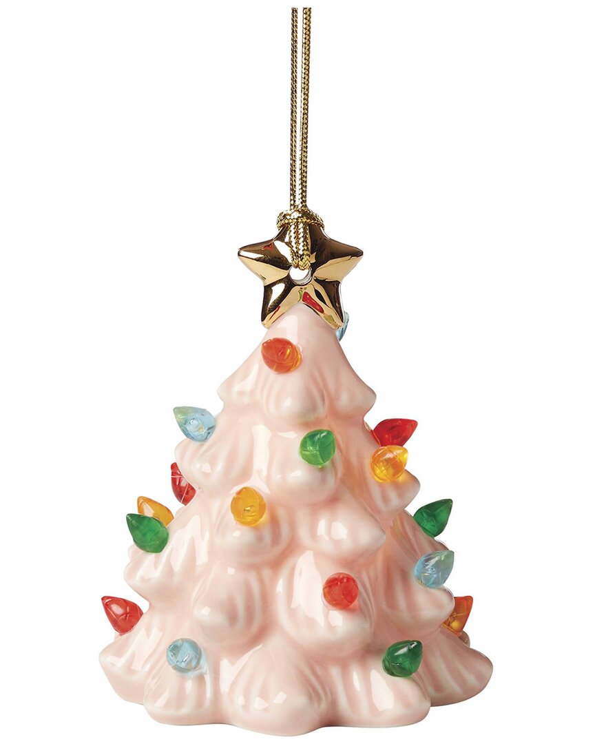Lenox Treasured Traditions Pink Led Tree Ornament In Pink
