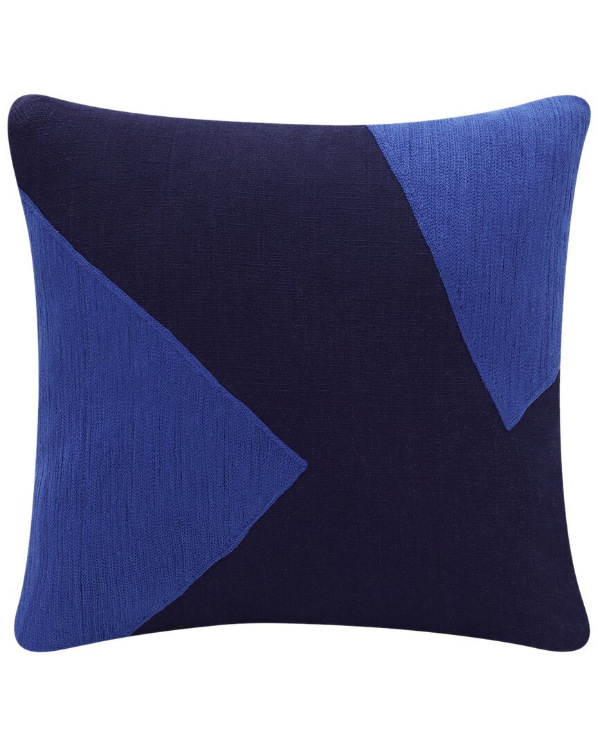 Lr Home Scarlett Colorblock Handmade Throw Pillow In Blue