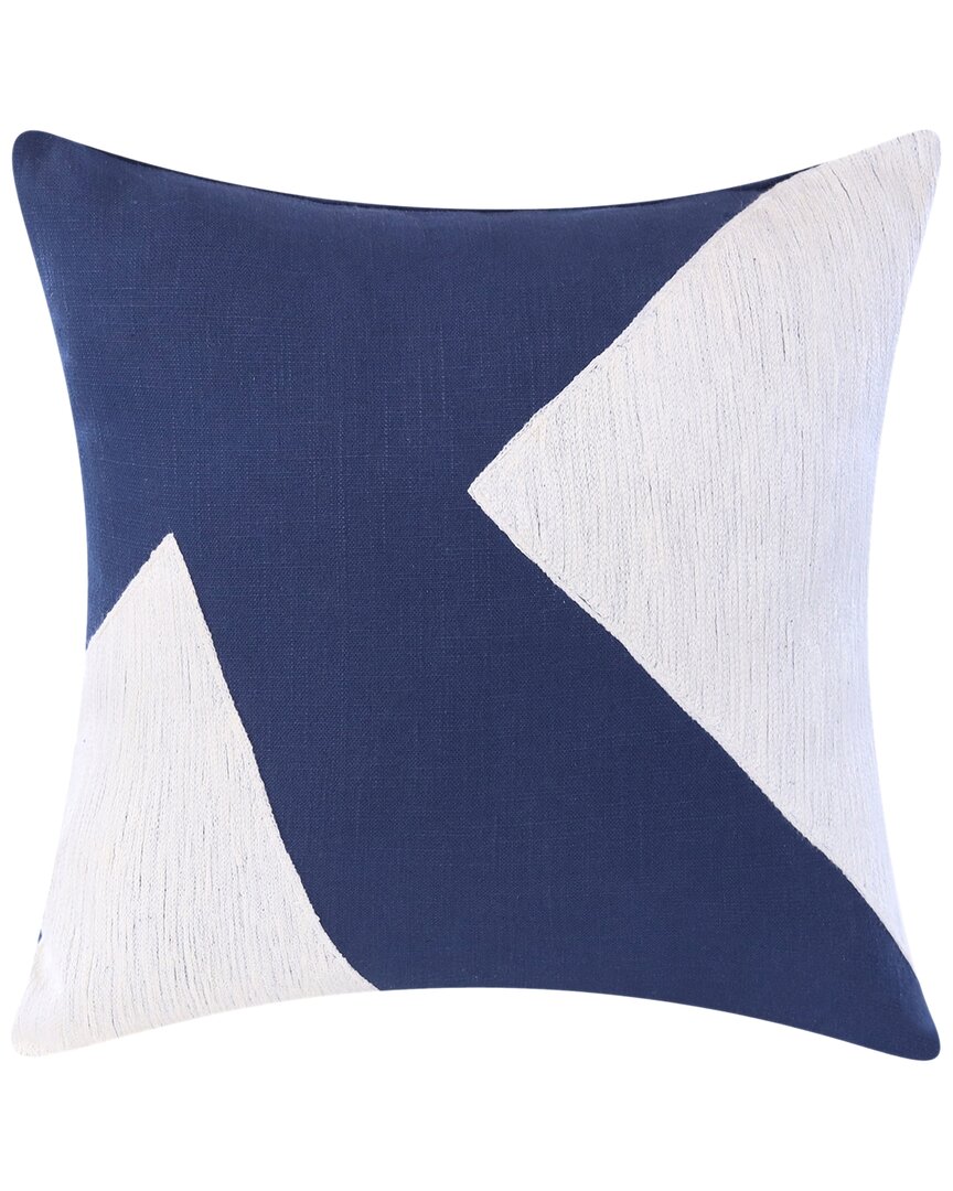 Lr Home Scarlett Modern Colorblock Handmade Throw Pillow In Navy