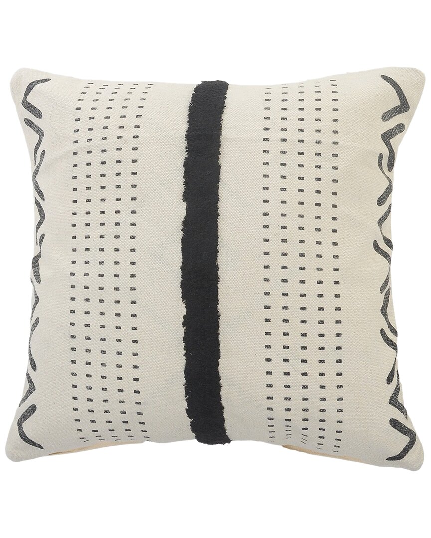 Lr Home Avon Grid & Stripe Throw Pillowê In White