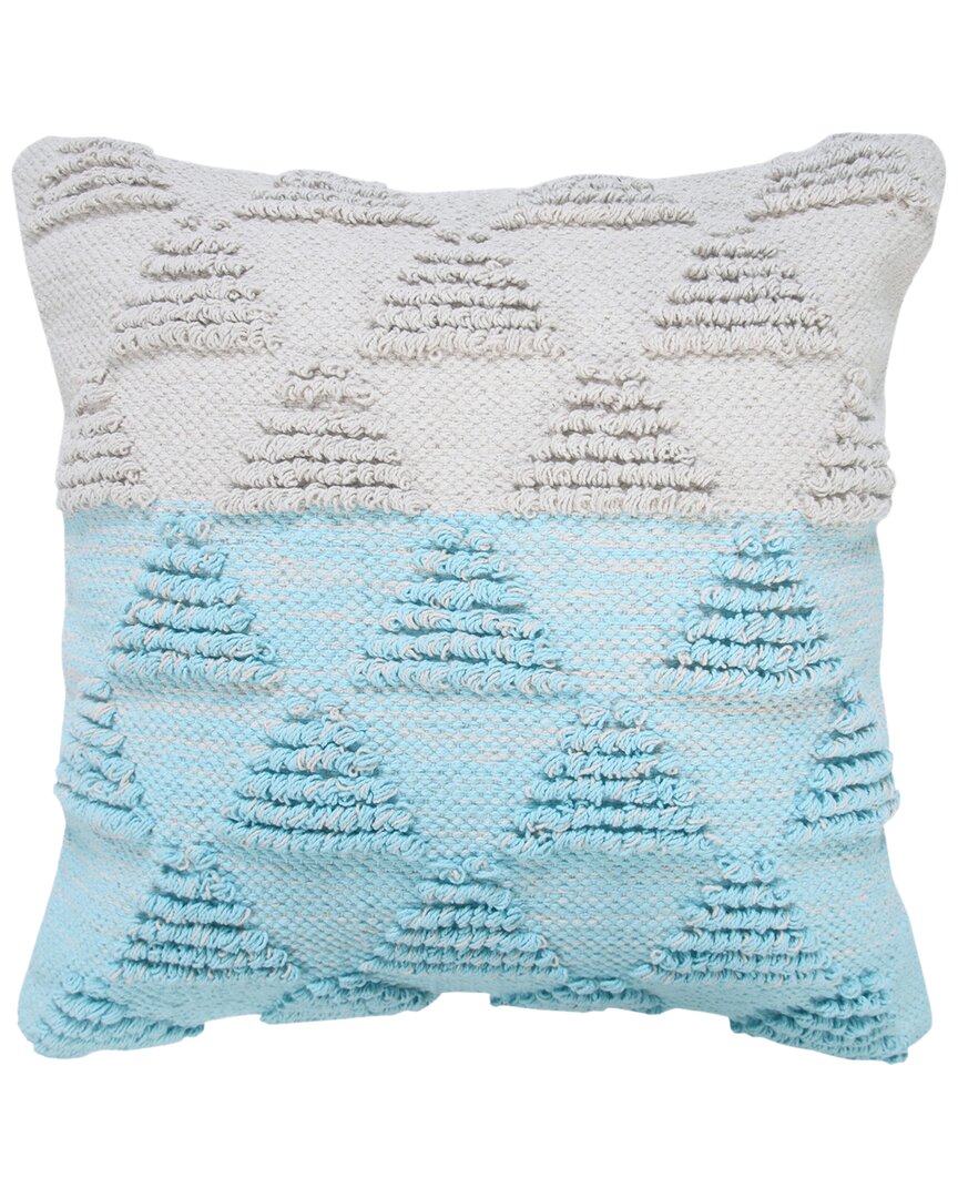 Lr Home Raelene Geometric Textured Triangle Throw Pillow In Blue