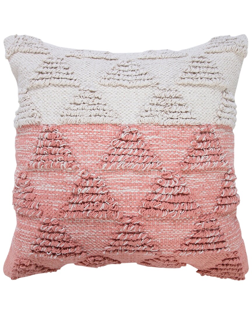 Lr Home Raelene Geometric Textured Triangle Throw Pillow In Pink