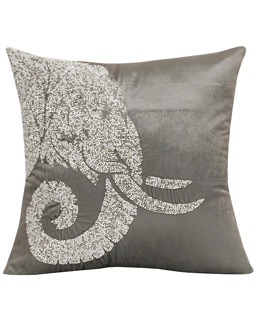 Lr Home Tanya Handmade Animal Print Throw Pillow In Gray