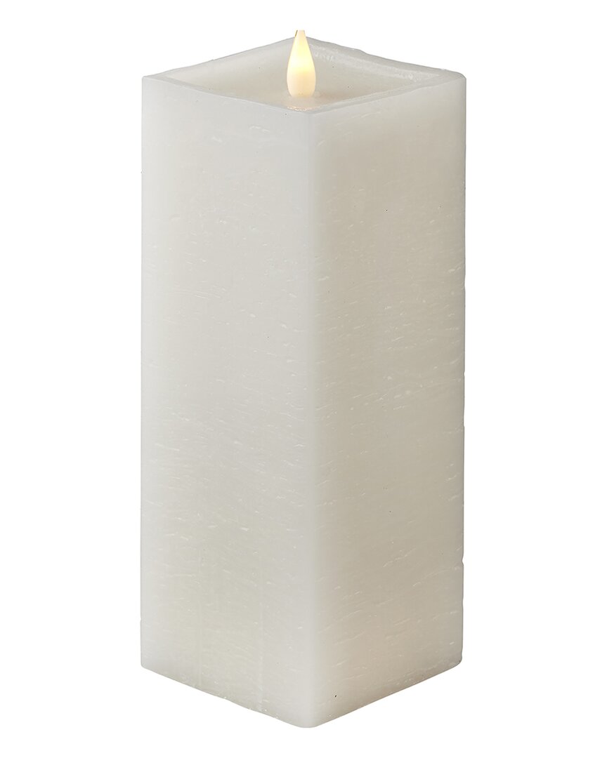 Seasonal Llc Classic Motion Flameless Square Candle In White