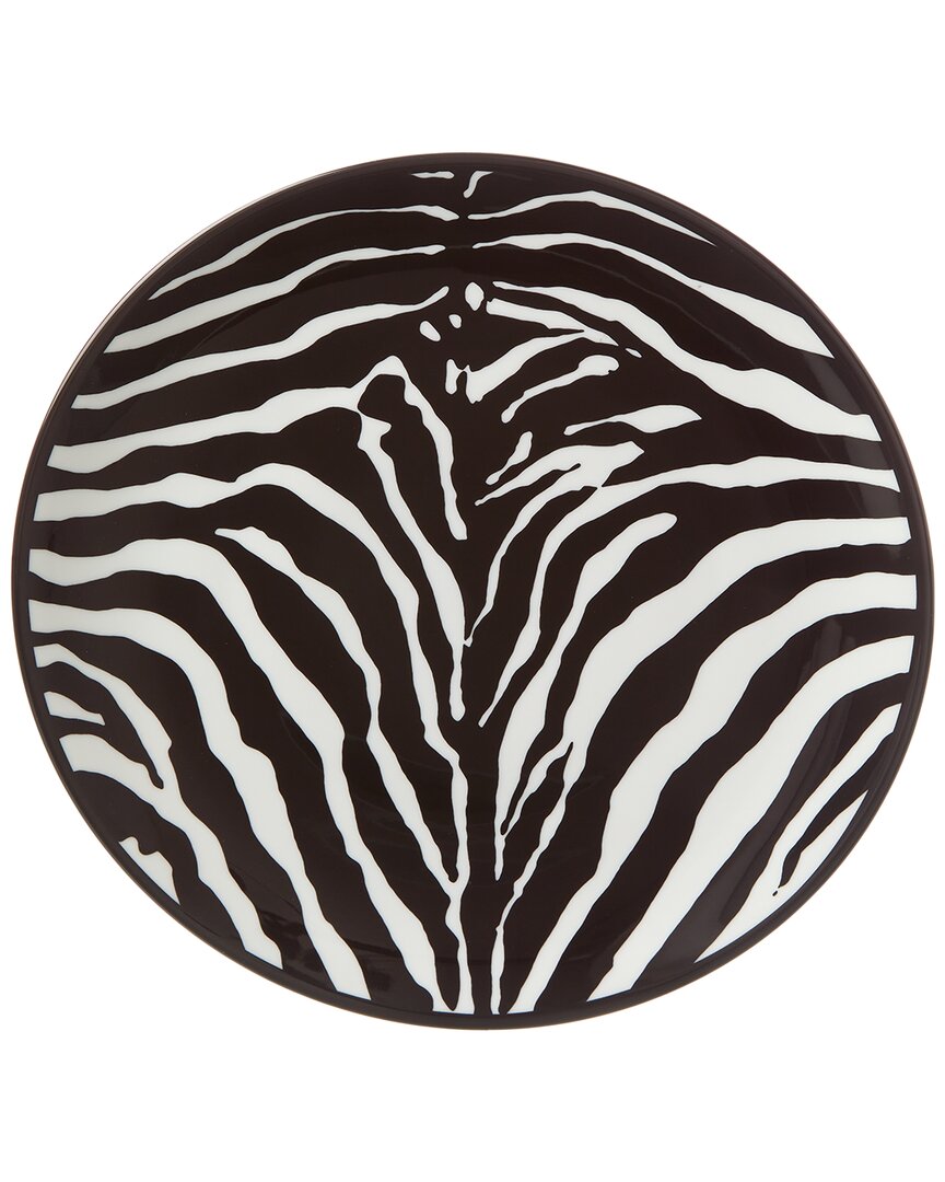 Dolce & Gabbana Porcelain Charger Plate In Brown