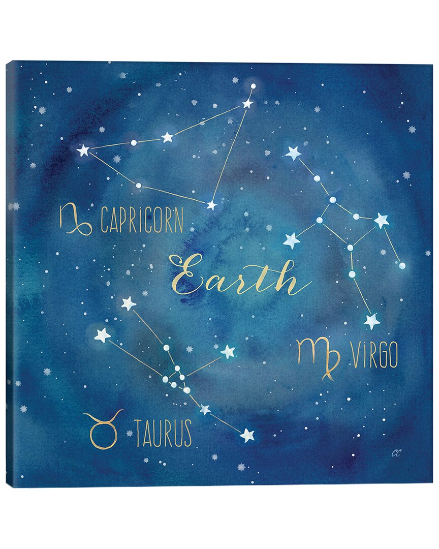 Icanvas Star Sign Earth By Cynthia Coulter Wall Art