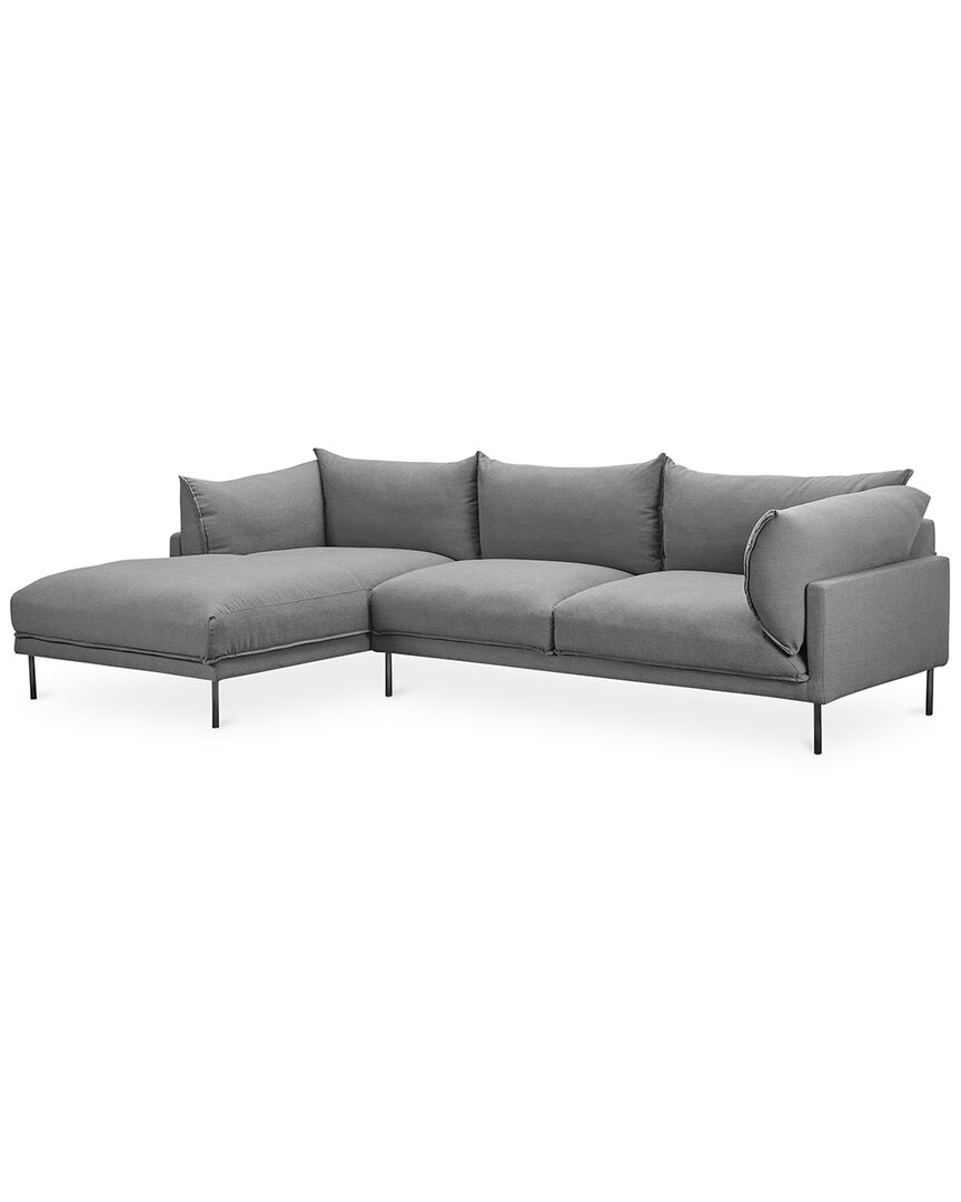 Moe's Home Collection Jamara Left-facing Sectional In Charcoal