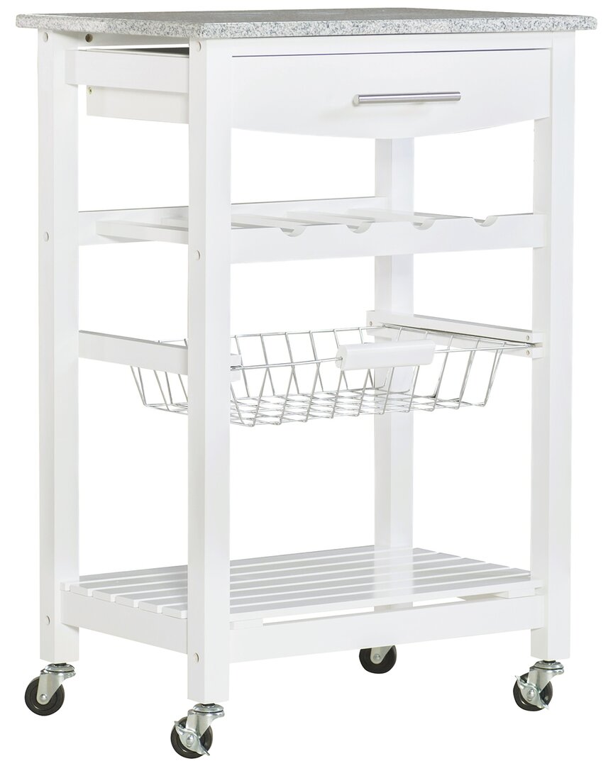 Linon Zoey Kitchen Cart In White