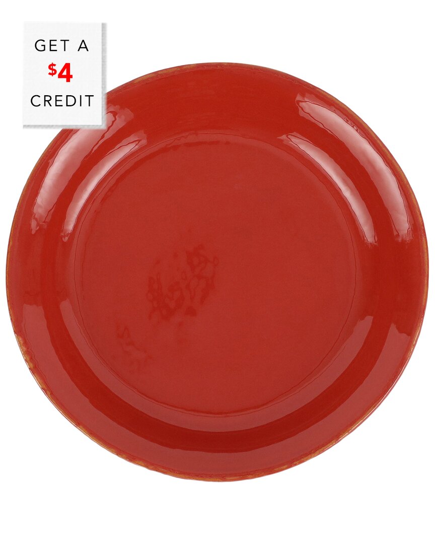 Vietri Cucina Fresca Salad Plate With $4 Credit In Red