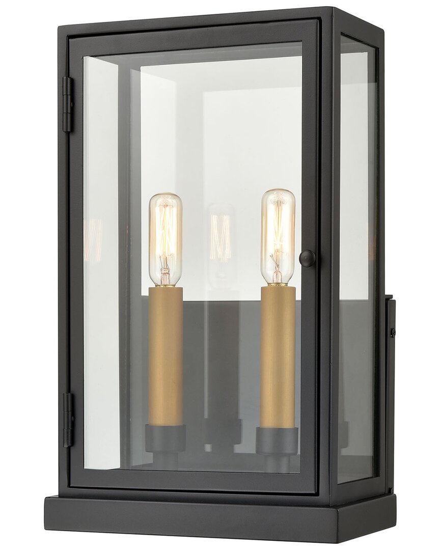 Artistic Home & Lighting Artistic Home Foundation 15'' High 2-light Outdoor Sconce In Black
