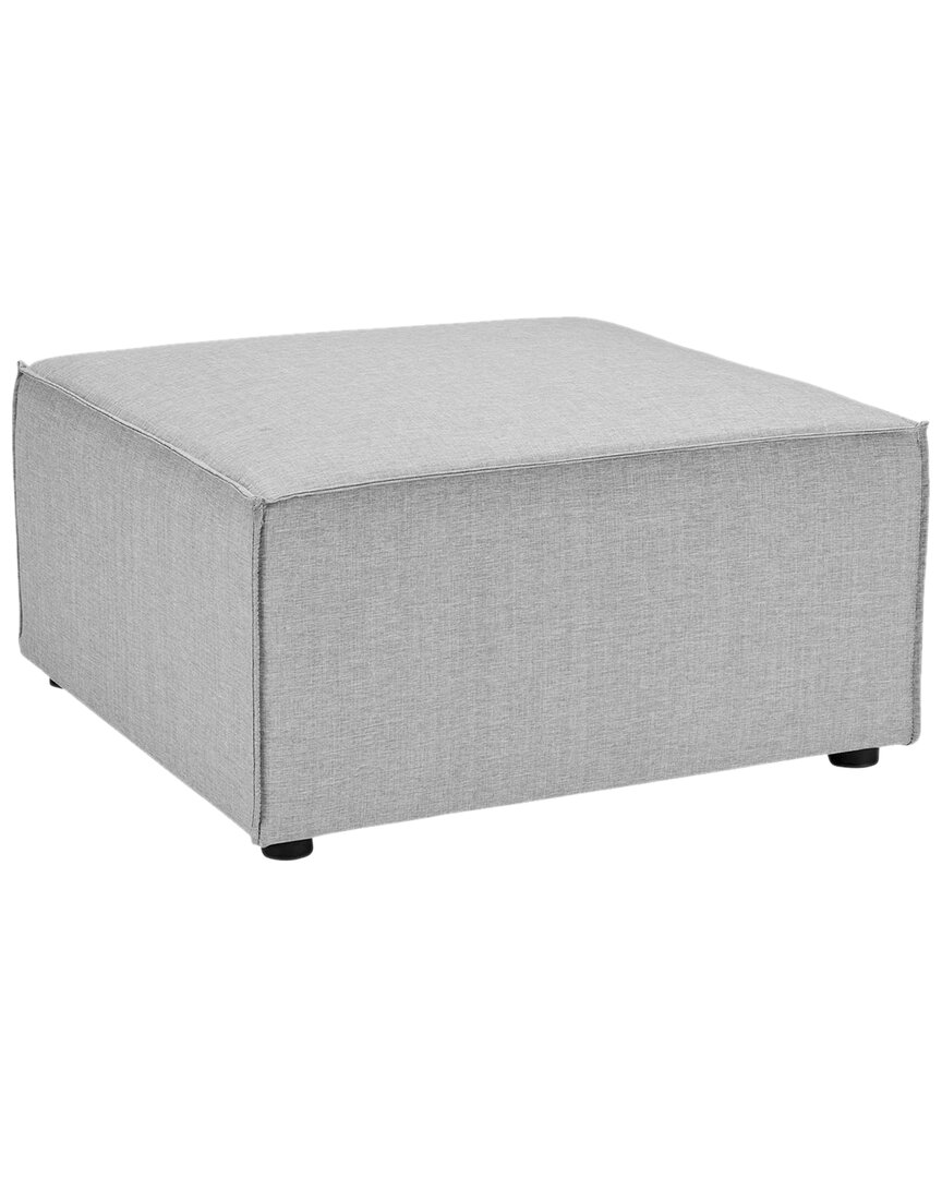 Shop Modway Saybrook Outdoor Patio Upholstered Sectional Sofa Ottoman In Grey