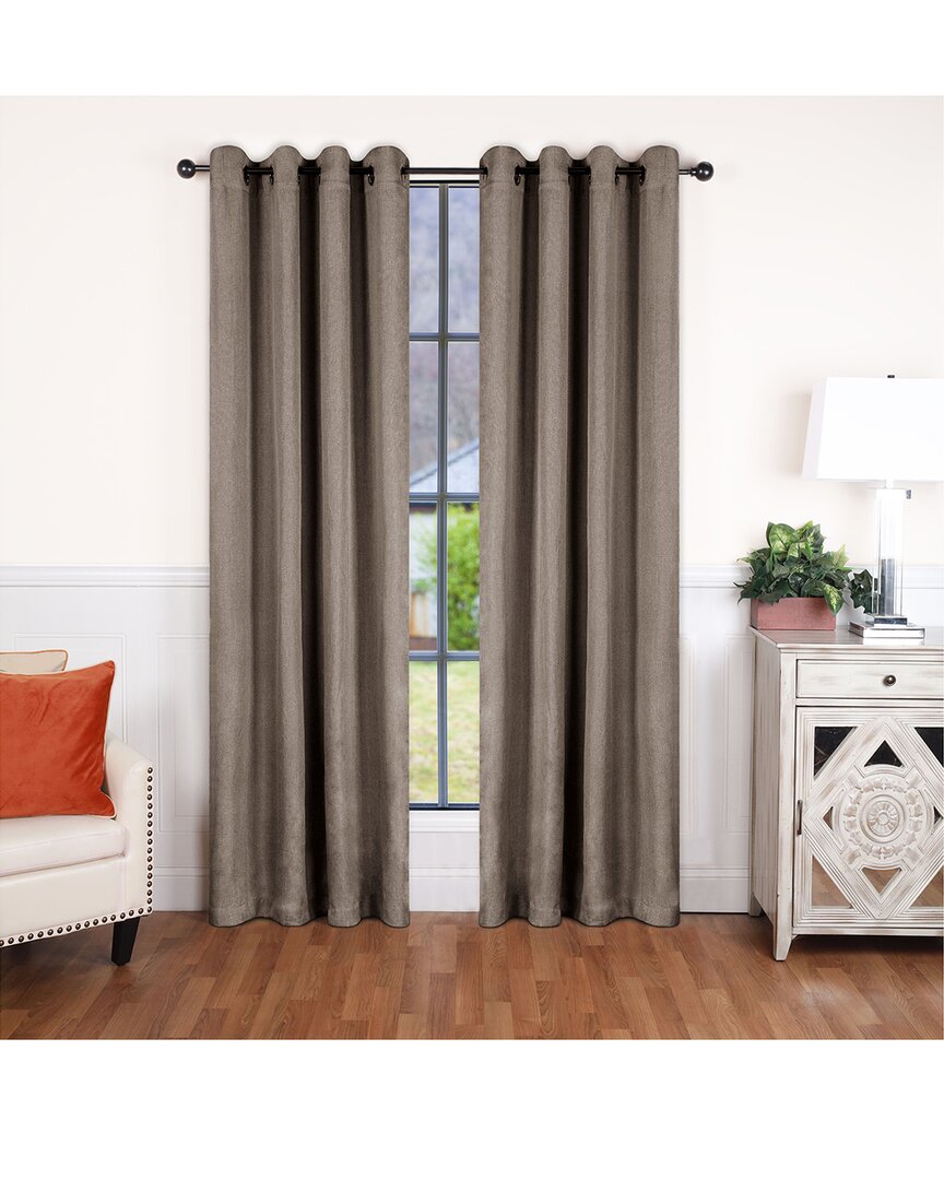 Superior 52x96 Linen-inspired Classic Modern Blackout 2pc Curtain Panel Set In Green