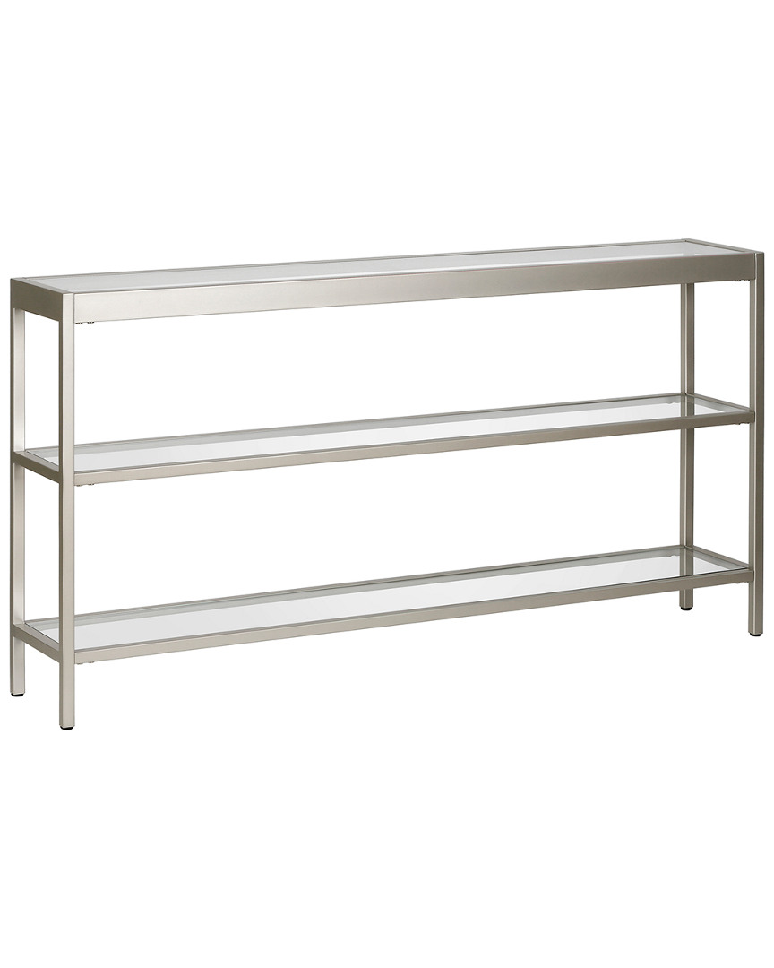 Abraham + Ivy Alexis Console Table Satin Nickel Finish In Metallic