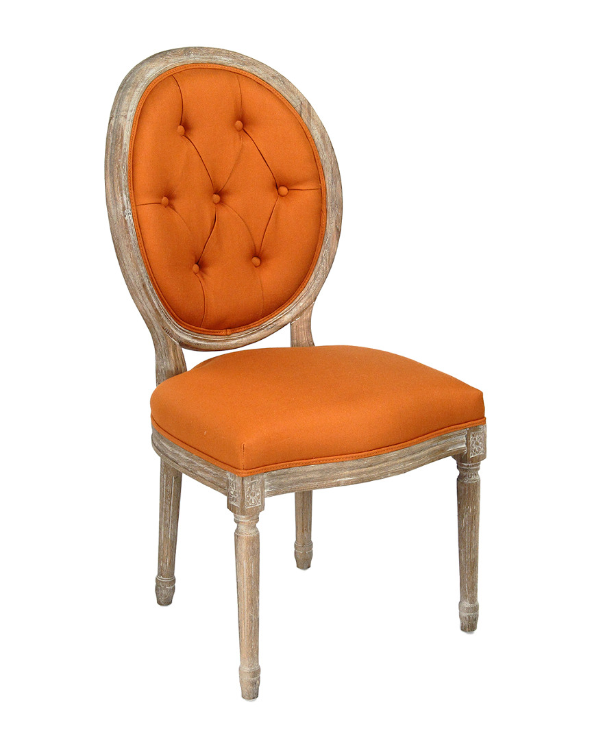 Zentique Medallion Side Chair In Orange