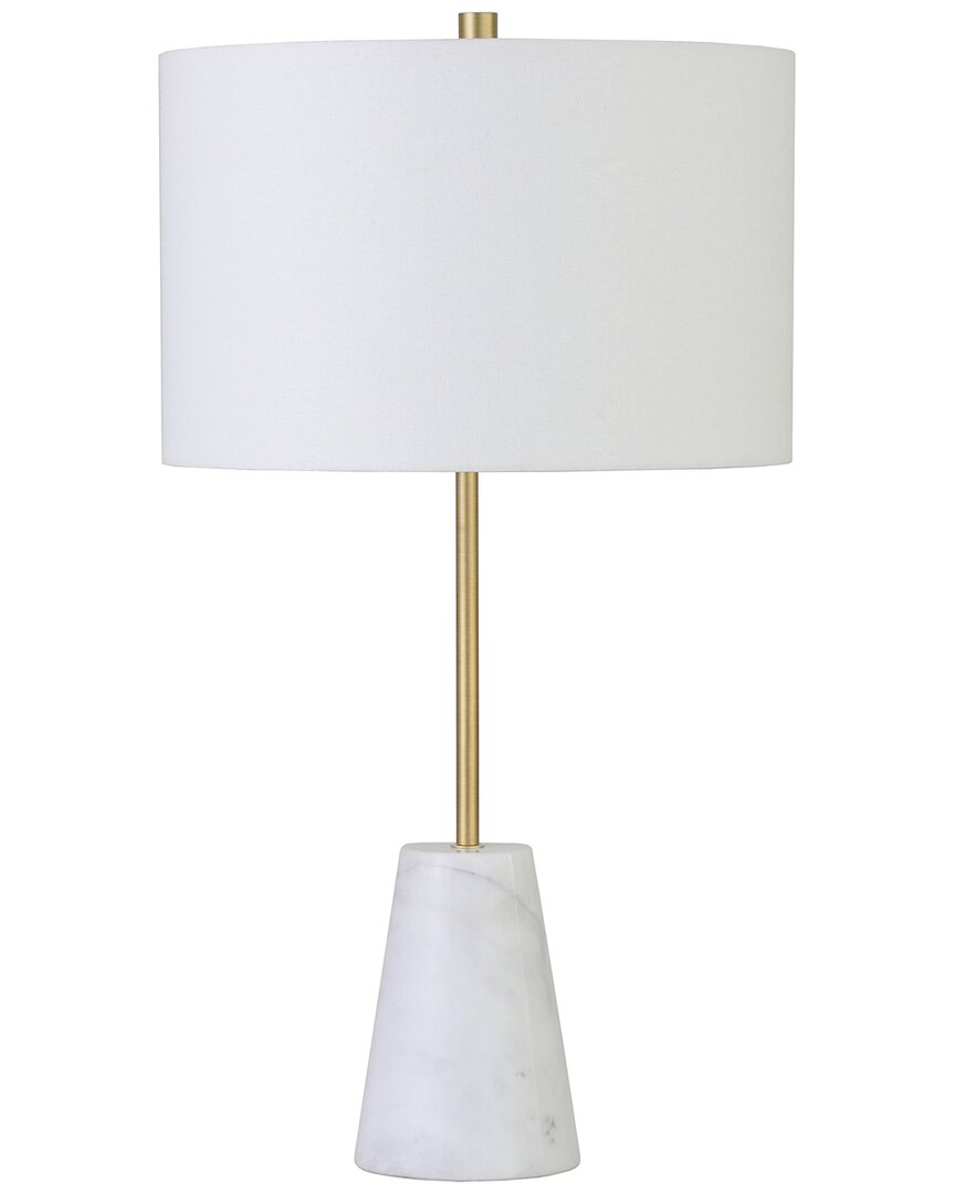 Abraham + Ivy Killian 25.5 Marble Table Lamp With Fabric Shade In Gold