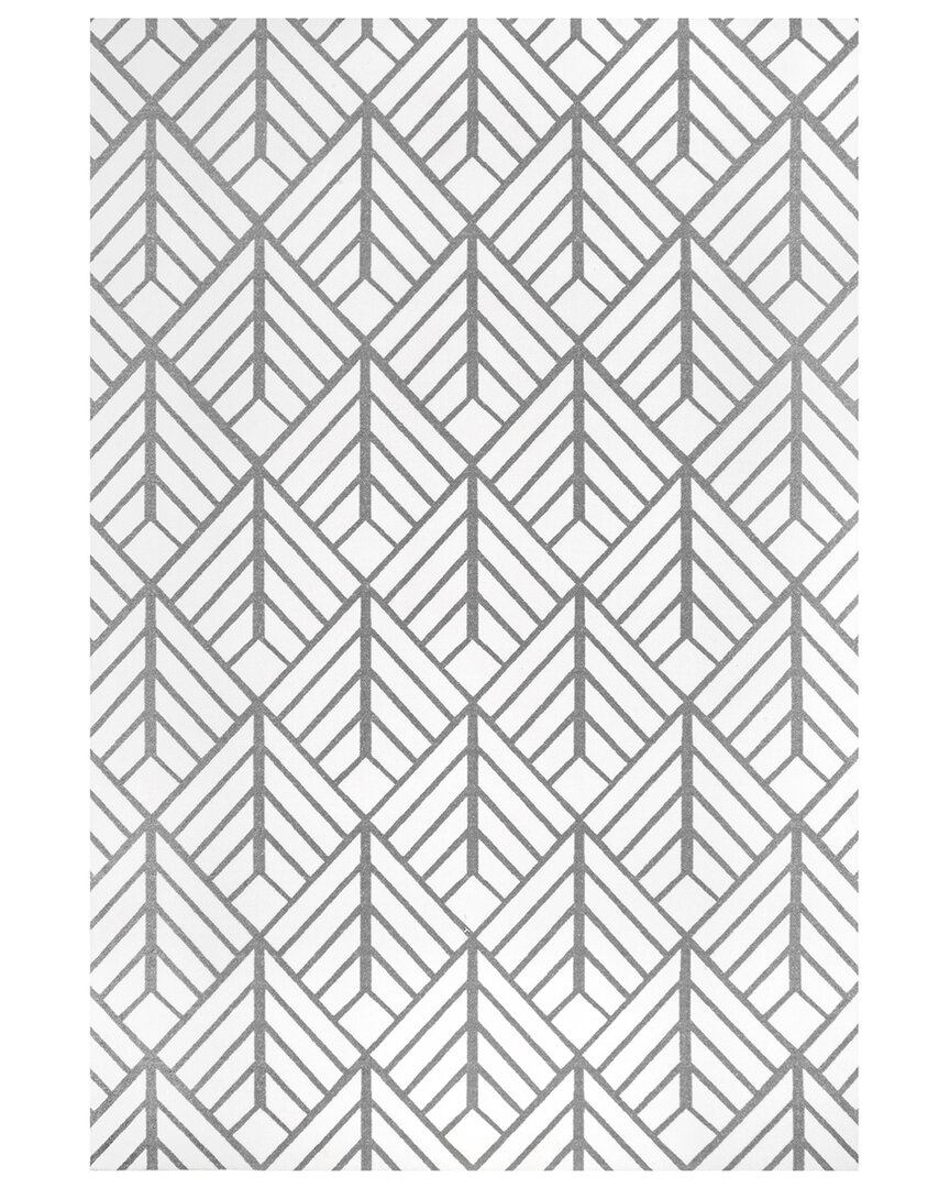 Nuloom Tiffany Contemporary Diamond Indoor/outdoor Polyester Area Rug In White