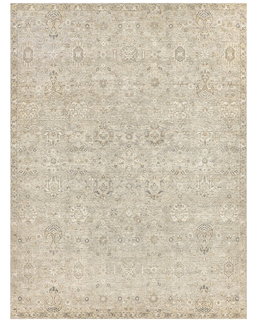 Exquisite Rugs Heirloom Hand-knotted New Zealand Wool Rug In Khaki