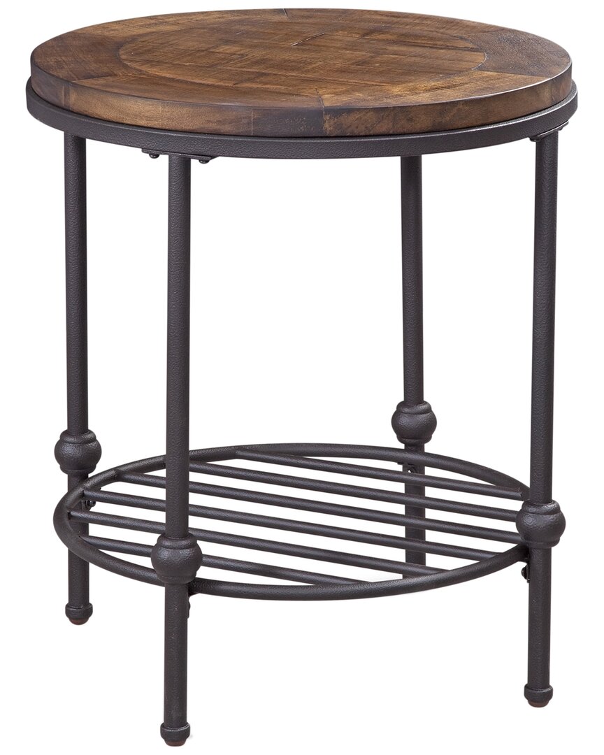 Bassett Mirror Emery Round End Table In Brown