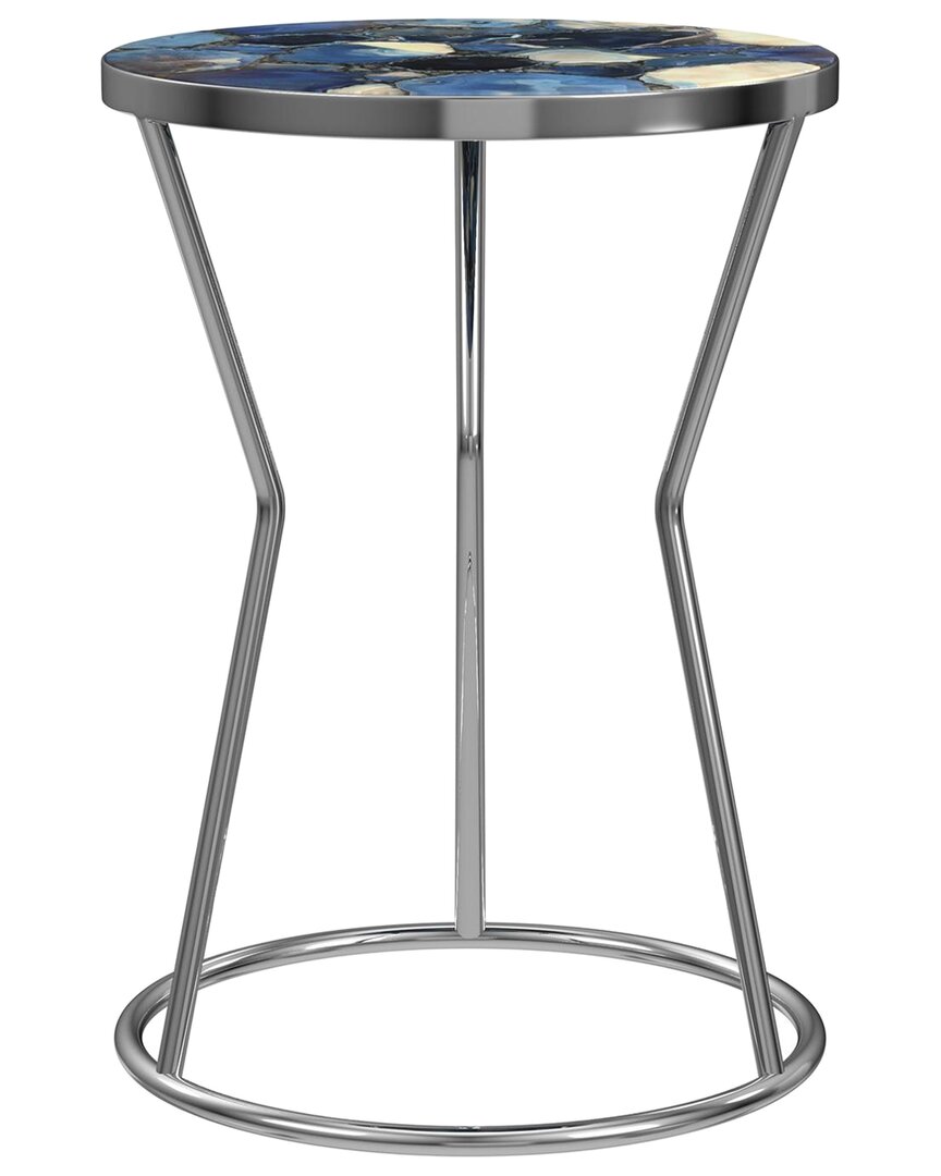 Bassett Mirror Lauer Accent Table In Silver