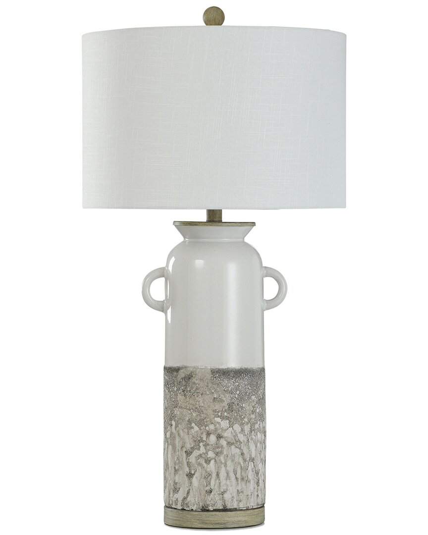 Stylecraft Table Lamp White Rustic Sandy Base