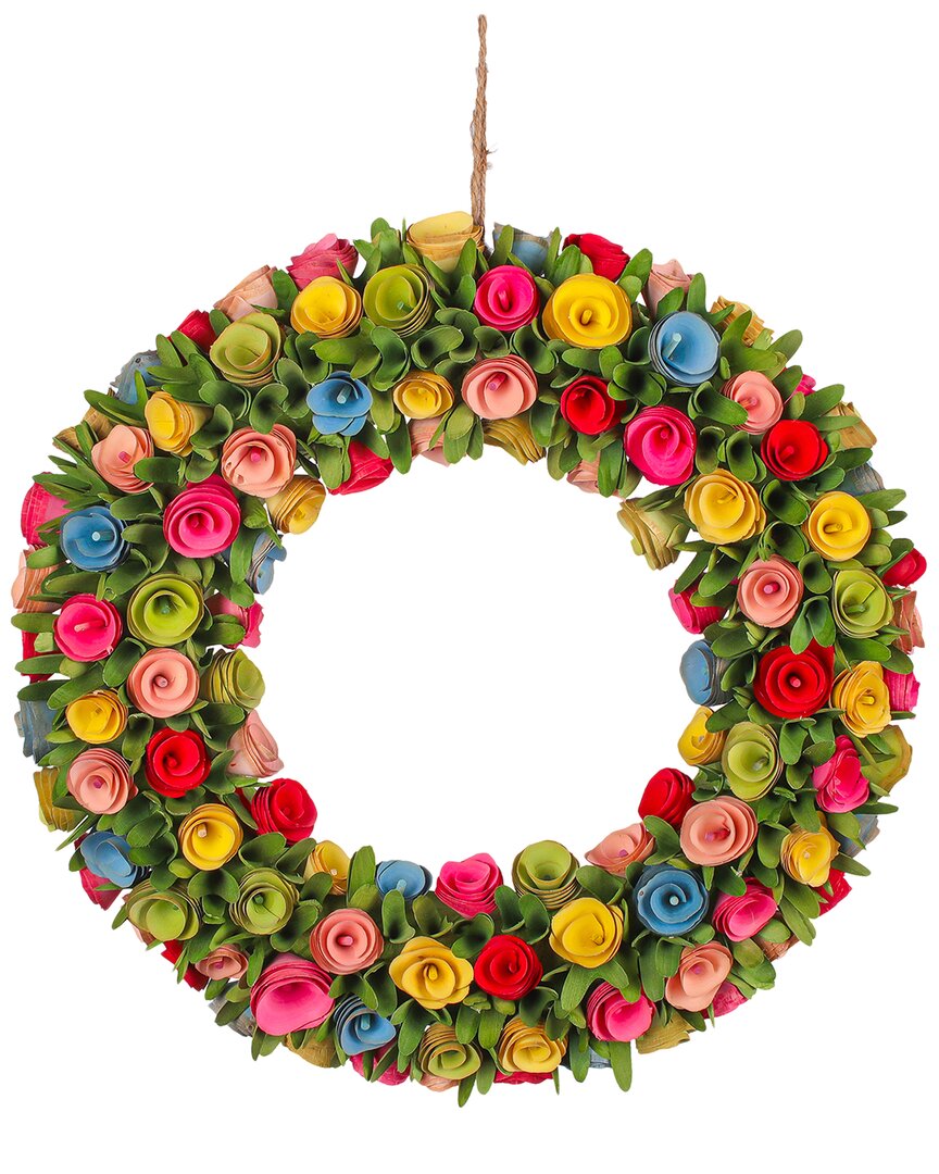 NATIONAL TREE COMPANY NATIONAL TREE COMPANY BRIGHT COLORS SPRING FLORAL WREATH