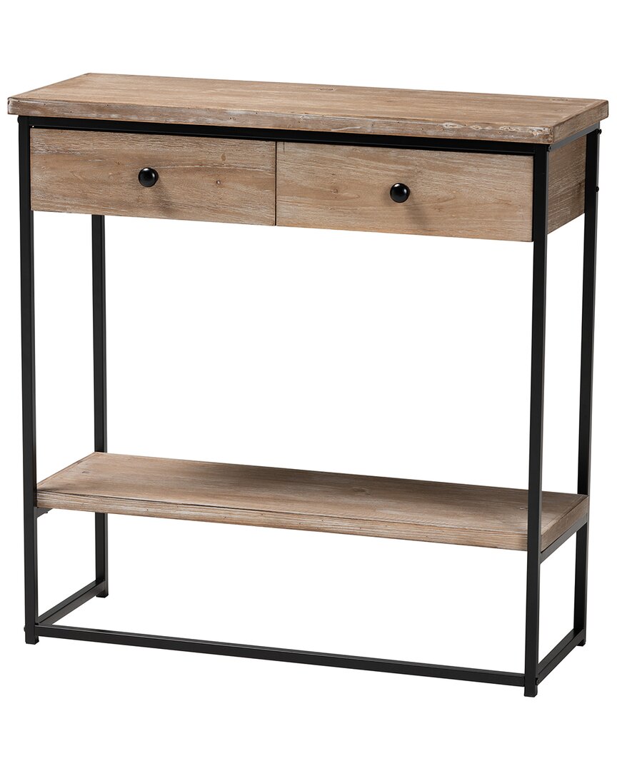 Baxton Studio Silas 2-drawer Console Table In Brown