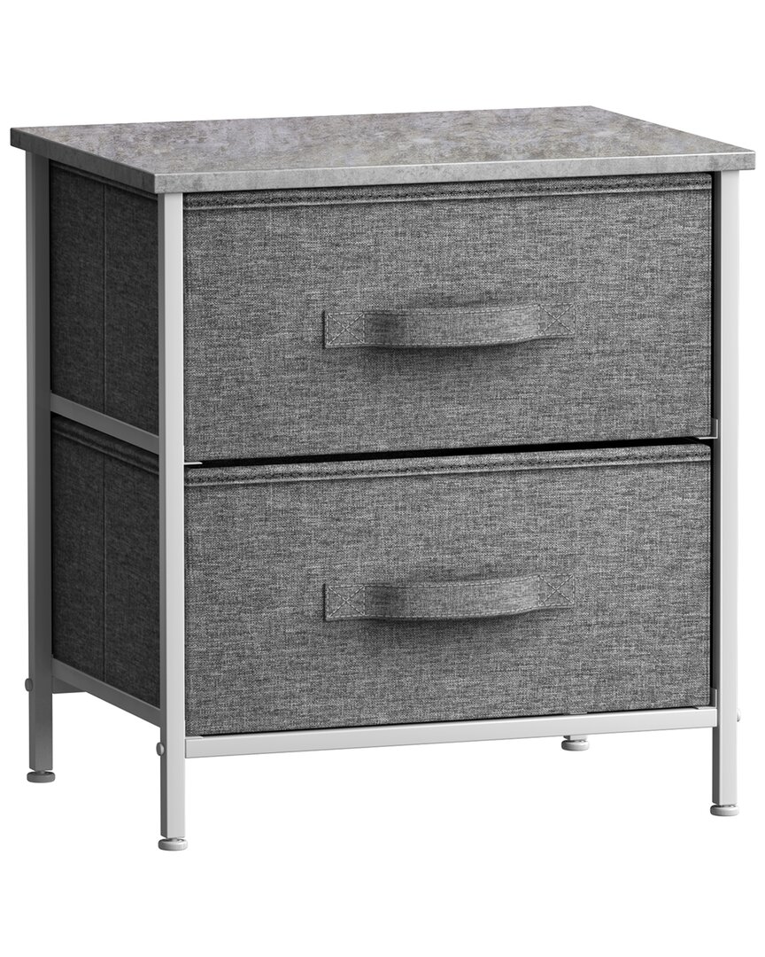 Shop Sorbus Nightstand With 2 Drawers In Grey