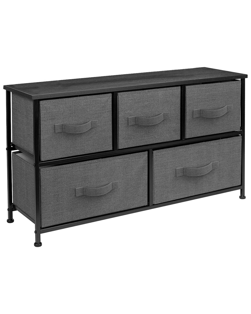 Sorbus Home 5 Drawer Storage Chest In Black