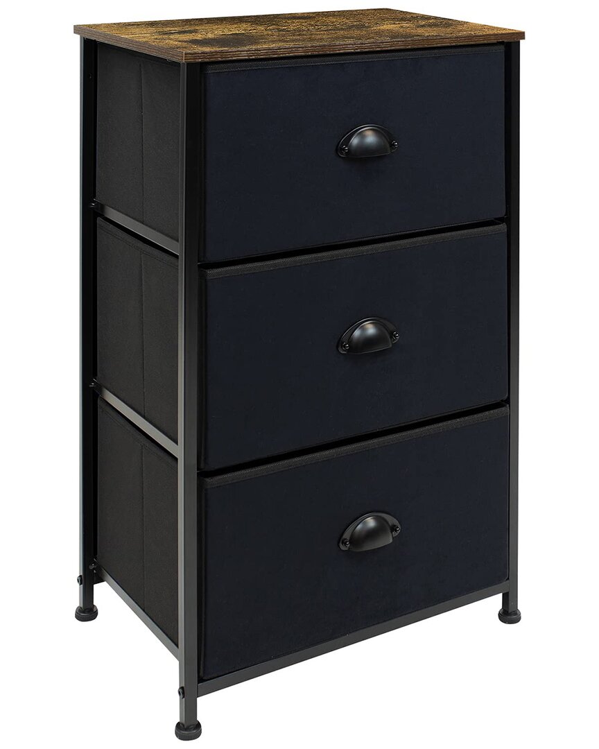 Sorbus Home Nightstand With 3 Drawers In Black