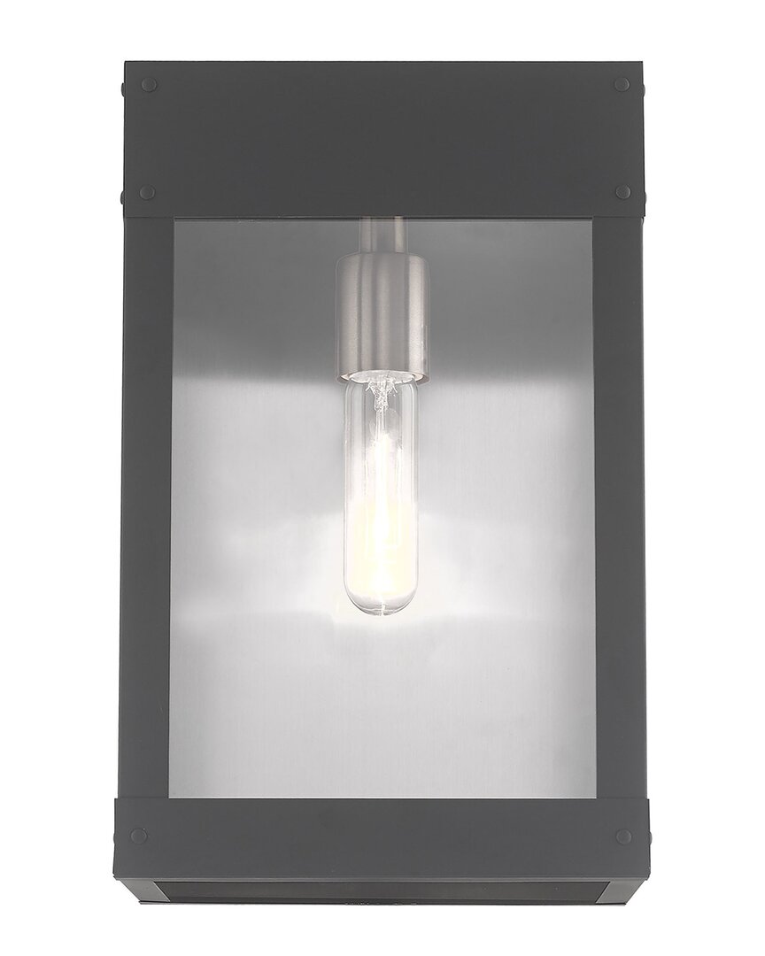 Livex Lighting Discontinued 1-light Scandinavian Gray Outdoor Wall Lantern