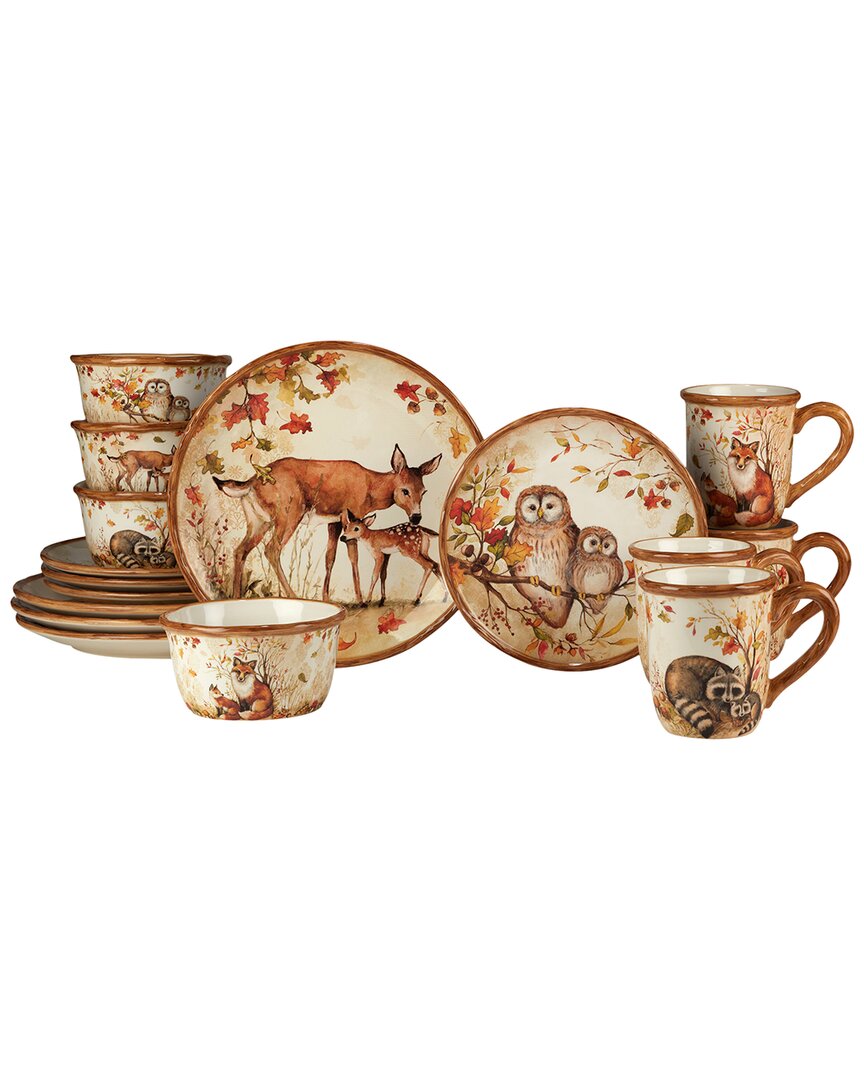 Certified International Pine Forest 16 Piece Dinnerware Set
