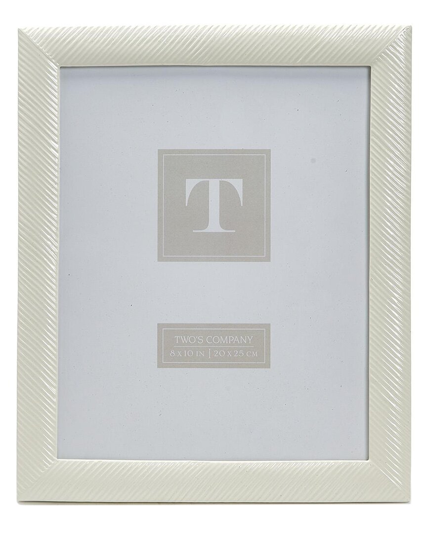 Shop Two's Company Sleek Chic 8x10 Photo Frame In White