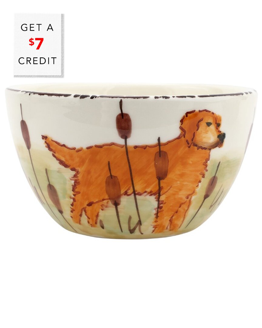Vietri Wildlife Hunting Dog Cereal Bowl In Multi