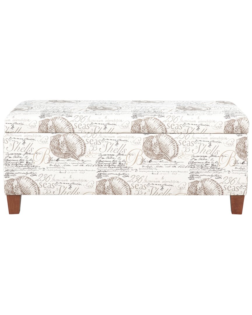 Linon Carmen Swirl Storage Ottoman