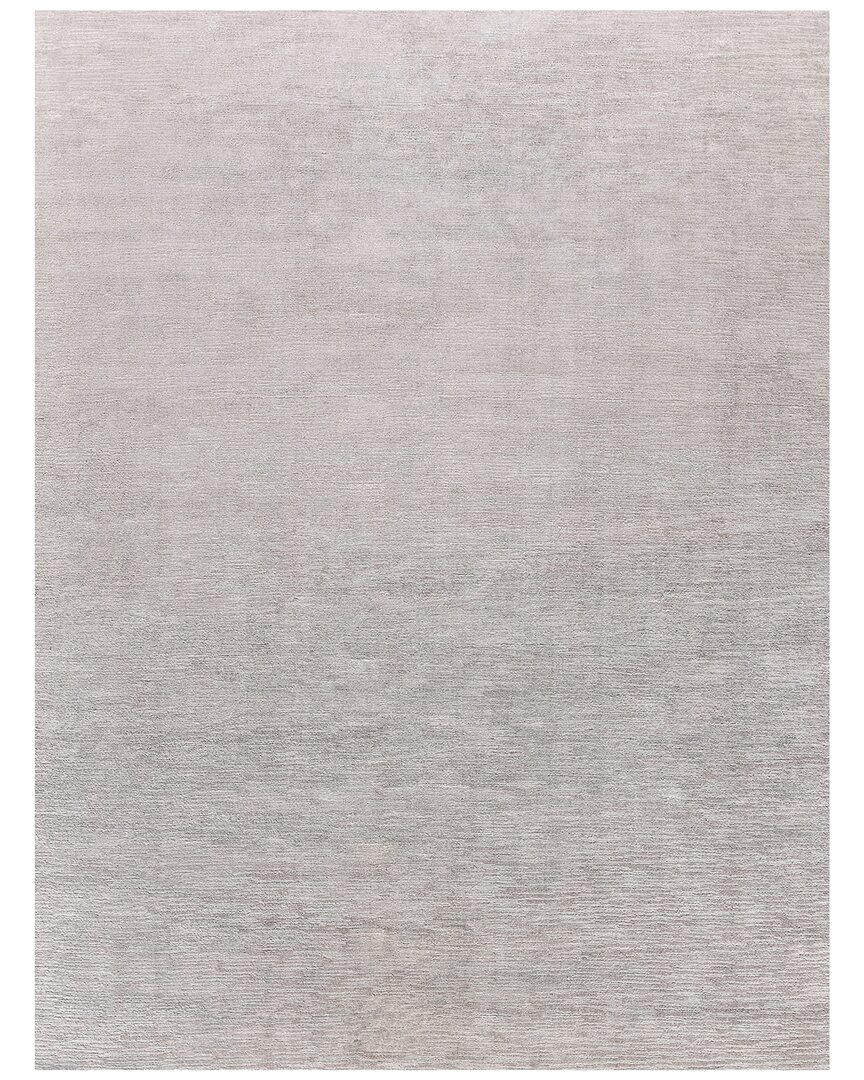 Exquisite Rugs Tangaro Hand-loomed Bamboo Silk & Banana Silk Area Rug In Silver