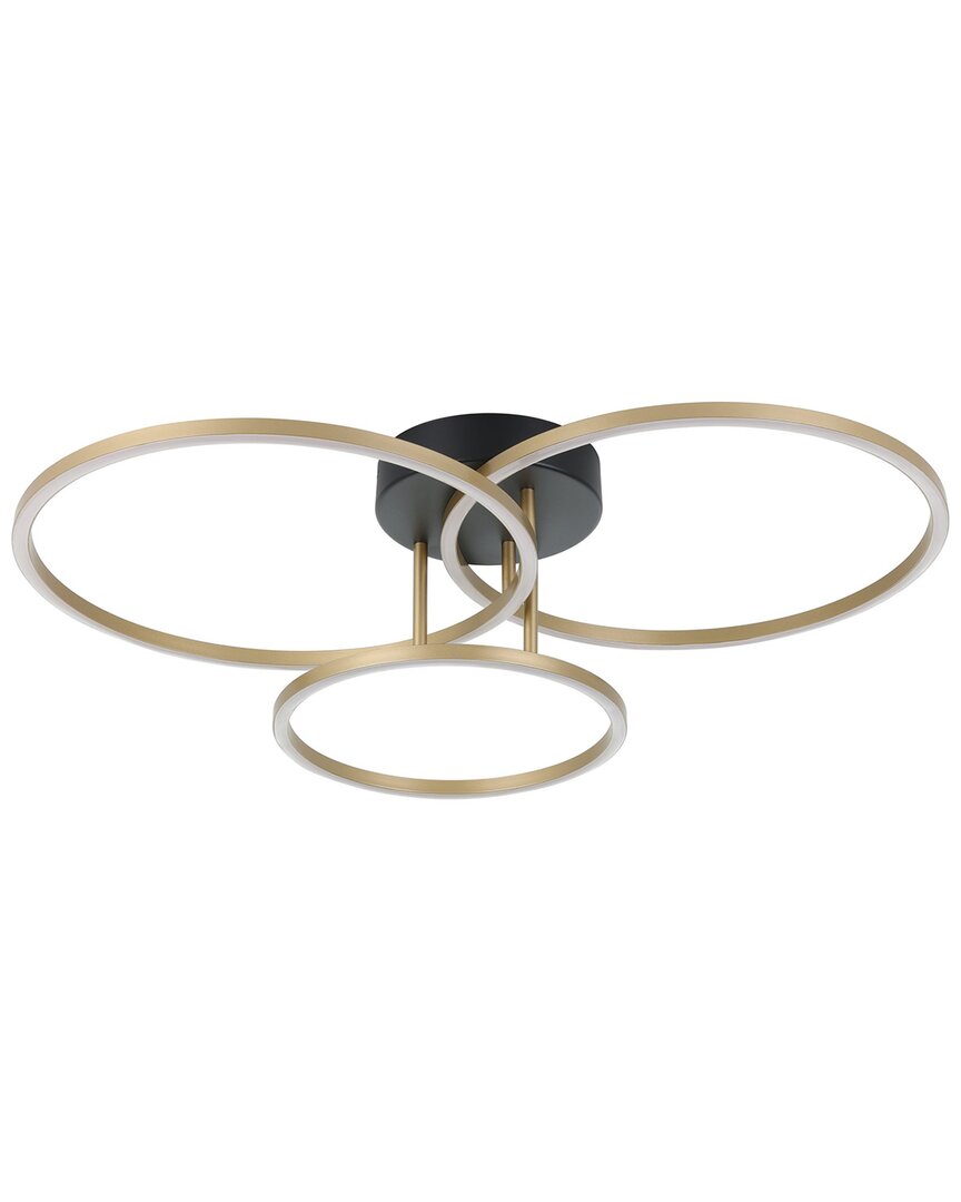 EGLO EGLO BOYAL 3 LIGHT INTEGRATED LED CEILING LIGHT WITH BLACK FINISH & 3 CIRCULAR RINGS